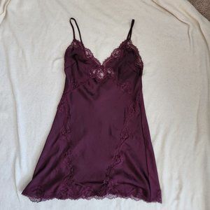 Victoria's Secret Wine Satin and Lace Slip Size XS